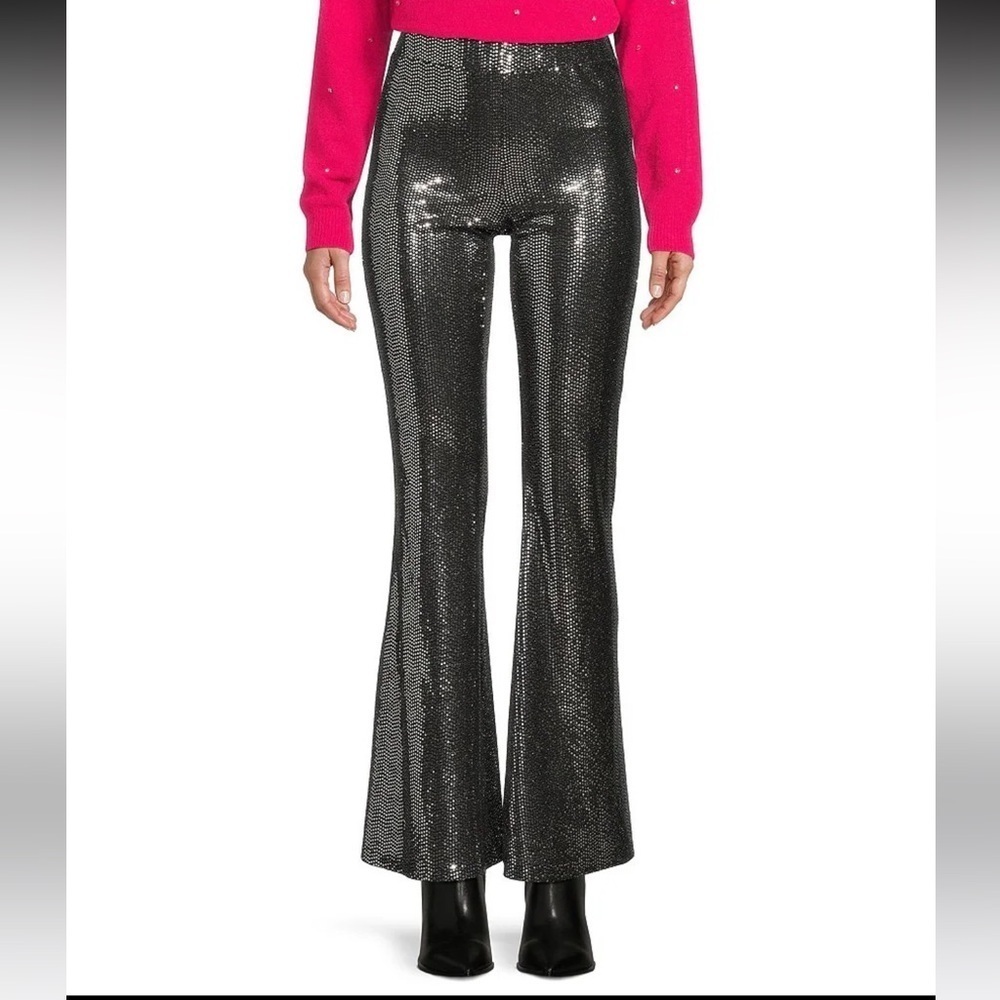 NWT C&V Chelsea & Violet
High Rise Sequin Pull On Flare Pants